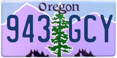 OR license plate 943GCY