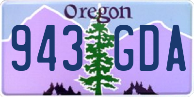OR license plate 943GDA