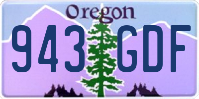 OR license plate 943GDF