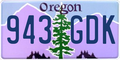 OR license plate 943GDK