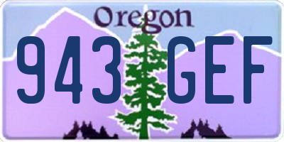 OR license plate 943GEF