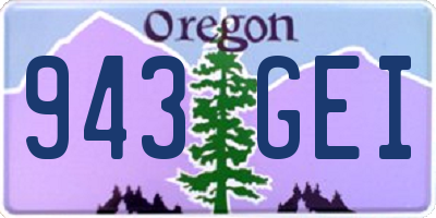 OR license plate 943GEI