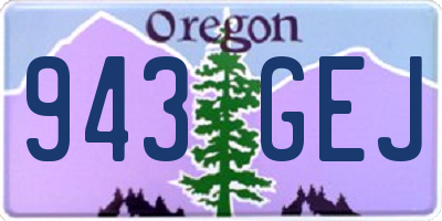 OR license plate 943GEJ