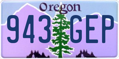 OR license plate 943GEP