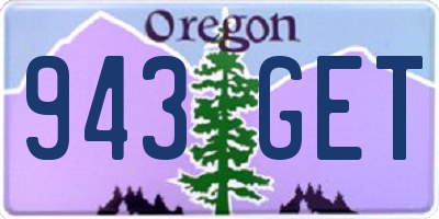 OR license plate 943GET