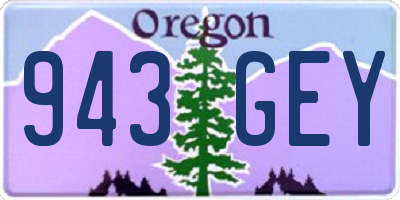 OR license plate 943GEY