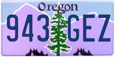 OR license plate 943GEZ