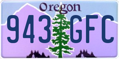 OR license plate 943GFC