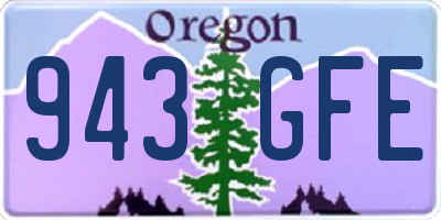 OR license plate 943GFE