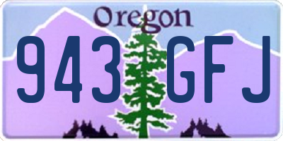 OR license plate 943GFJ
