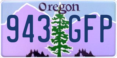 OR license plate 943GFP