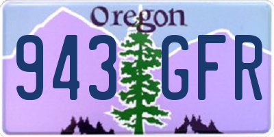 OR license plate 943GFR
