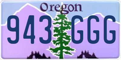 OR license plate 943GGG