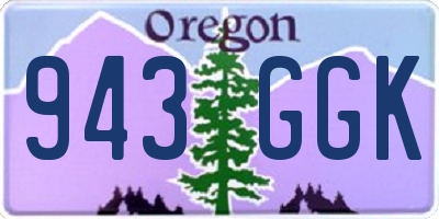 OR license plate 943GGK