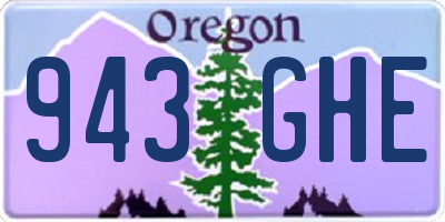 OR license plate 943GHE