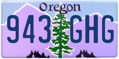 OR license plate 943GHG