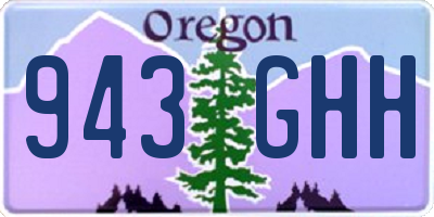 OR license plate 943GHH
