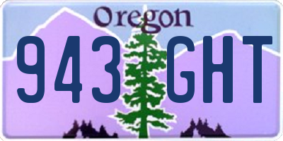 OR license plate 943GHT