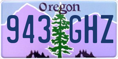 OR license plate 943GHZ