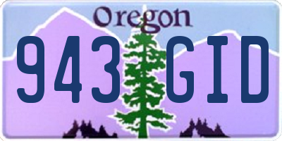 OR license plate 943GID