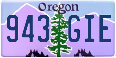 OR license plate 943GIE