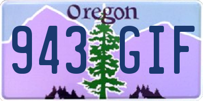 OR license plate 943GIF