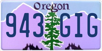 OR license plate 943GIG
