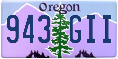 OR license plate 943GII