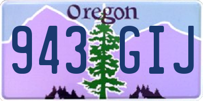 OR license plate 943GIJ