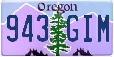 OR license plate 943GIM