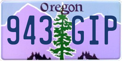 OR license plate 943GIP