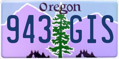 OR license plate 943GIS
