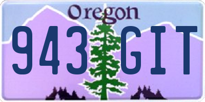 OR license plate 943GIT