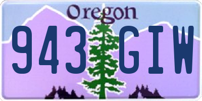 OR license plate 943GIW