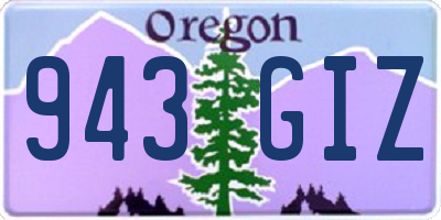 OR license plate 943GIZ