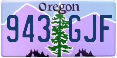 OR license plate 943GJF
