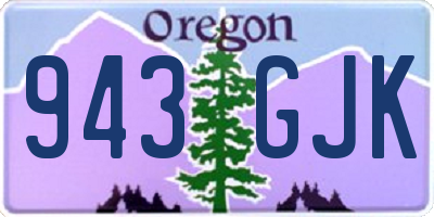 OR license plate 943GJK