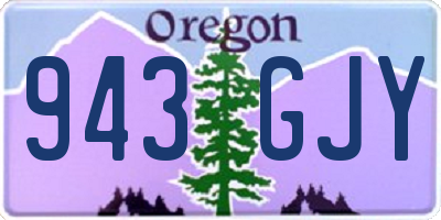 OR license plate 943GJY