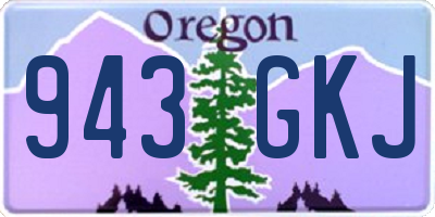 OR license plate 943GKJ