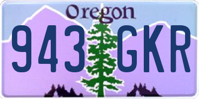 OR license plate 943GKR