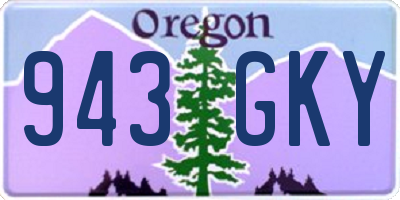 OR license plate 943GKY