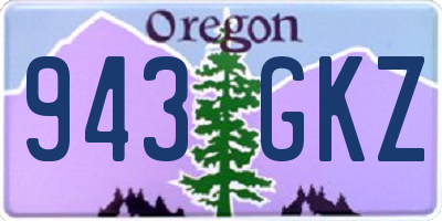 OR license plate 943GKZ