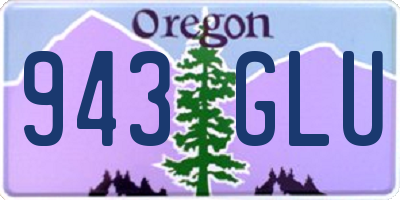 OR license plate 943GLU