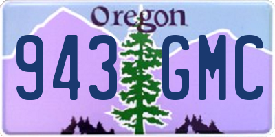 OR license plate 943GMC