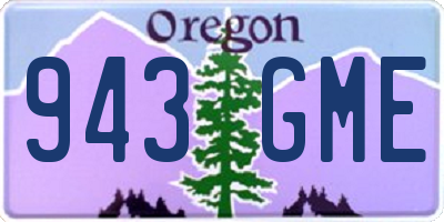 OR license plate 943GME