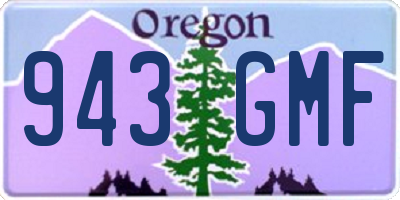 OR license plate 943GMF