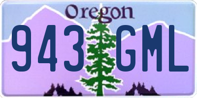 OR license plate 943GML