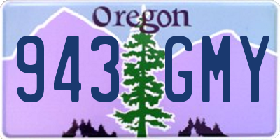 OR license plate 943GMY