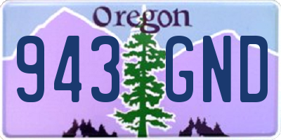 OR license plate 943GND