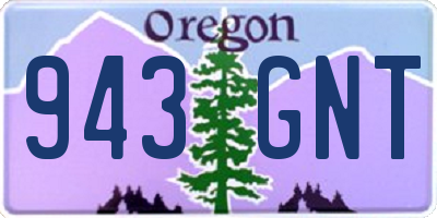 OR license plate 943GNT